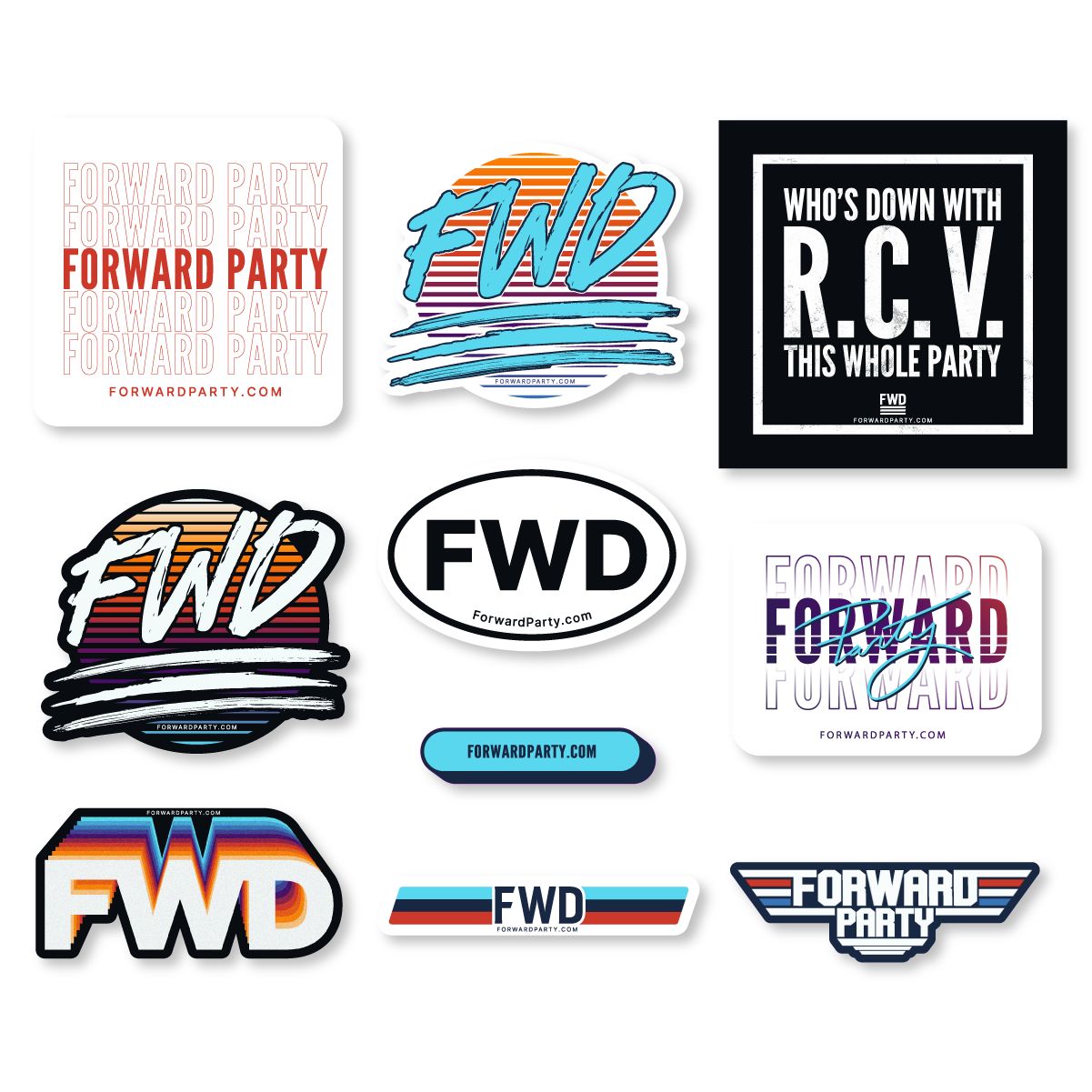 FWD Retro Sticker Pack – Shop - Forward Party